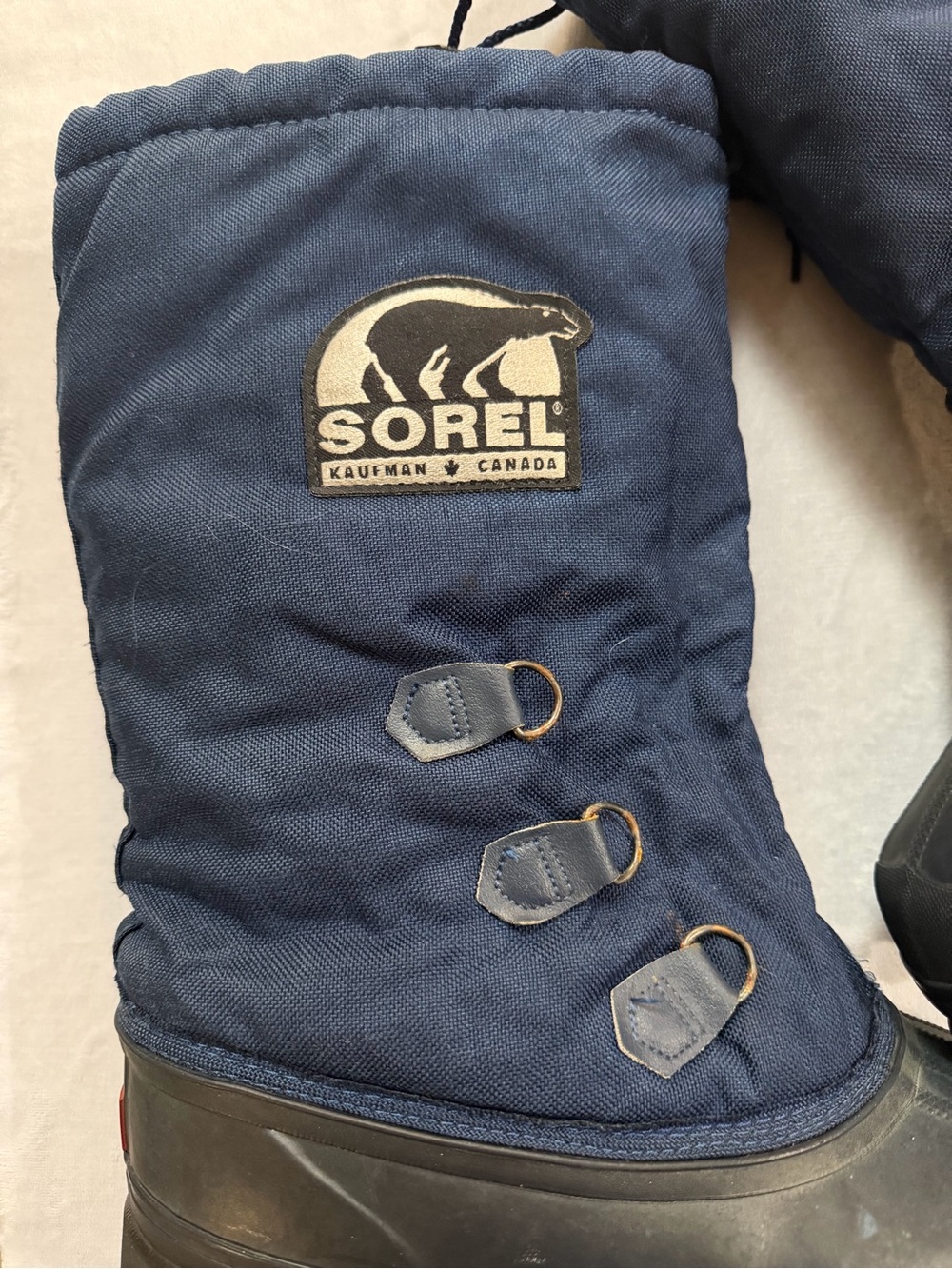 Sorel Winter Insulated Snow Boots Removable Liners Insoles Navy Blue W 10 M 8.5 - Picture 5 of 6